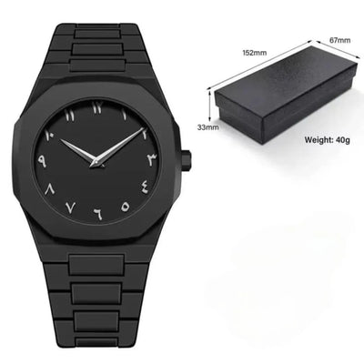 Carbon Fiber Watch Black Arabic Dial 40g Lightweight